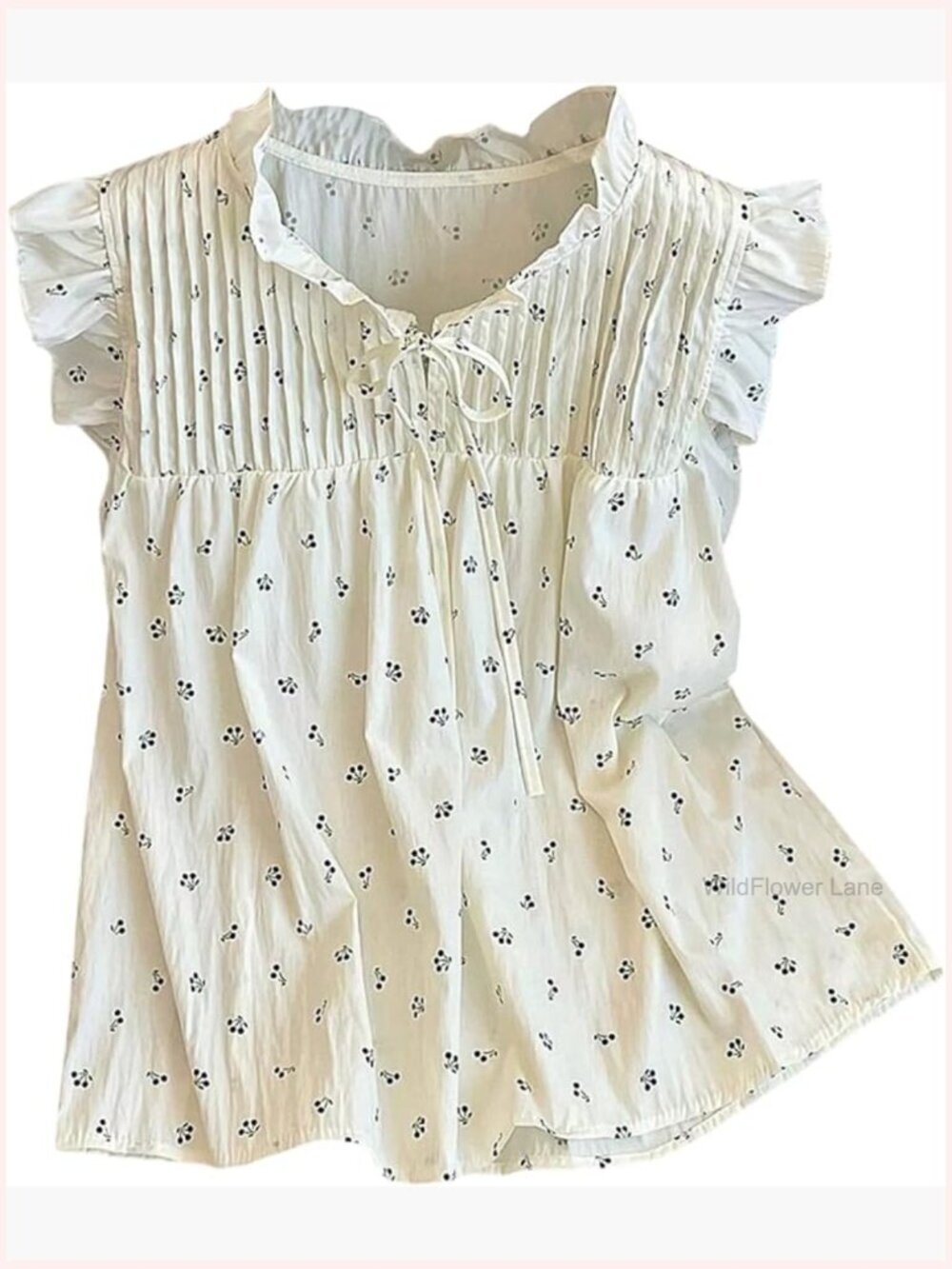 Women's Floral Peplum Blouse Ruffle Cap Sleeve Tie Front Ruched Summer Cute